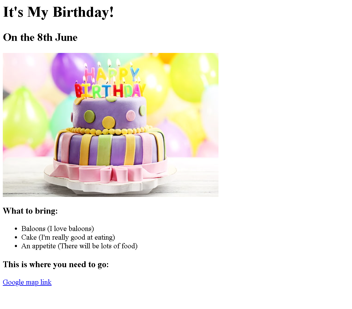 birthday invite project preview